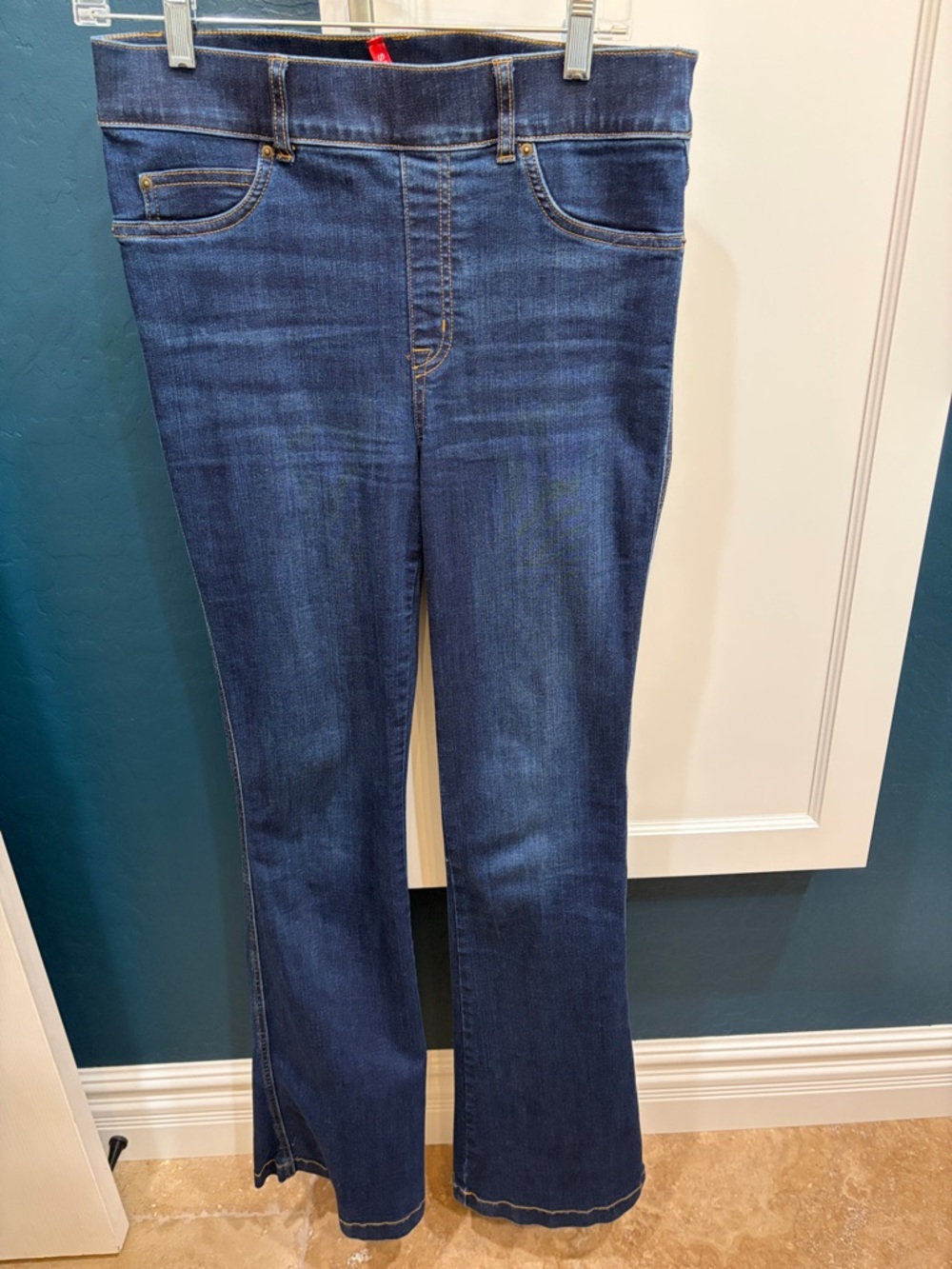 Spanx flare high rise jeans